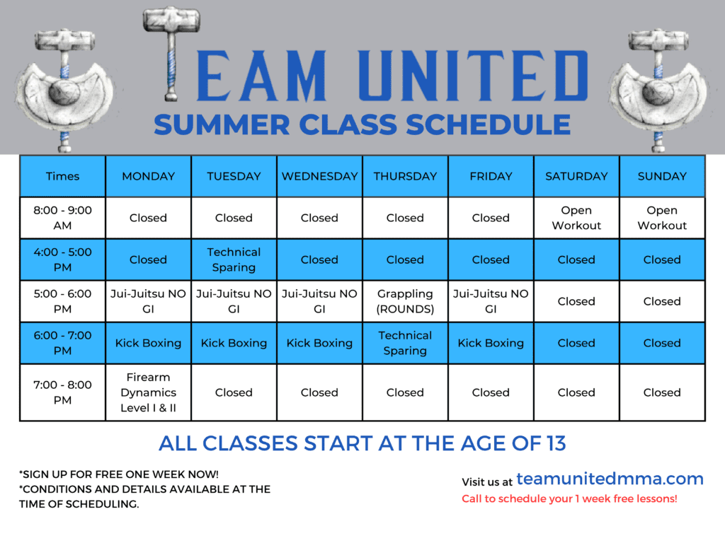 summer class schedule 2023