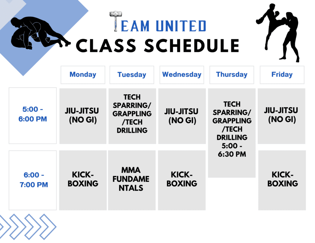 Team United MMA Class Schedule